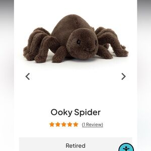 RARE Jellycat Chocolate Brown “Ooky Spider” Plushie